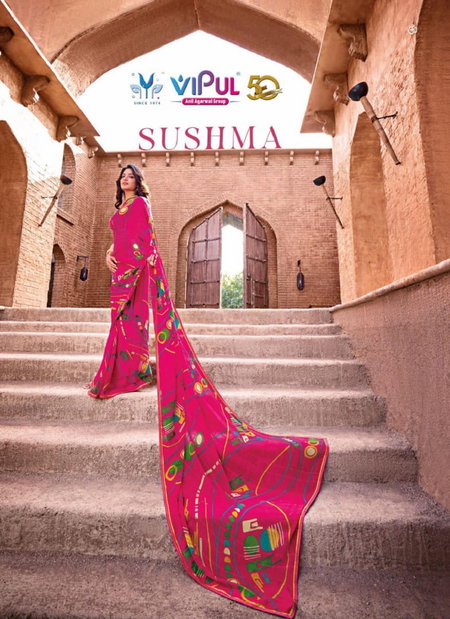 Sushma By Vipul Georgette Daily Wear Sarees Orders In India